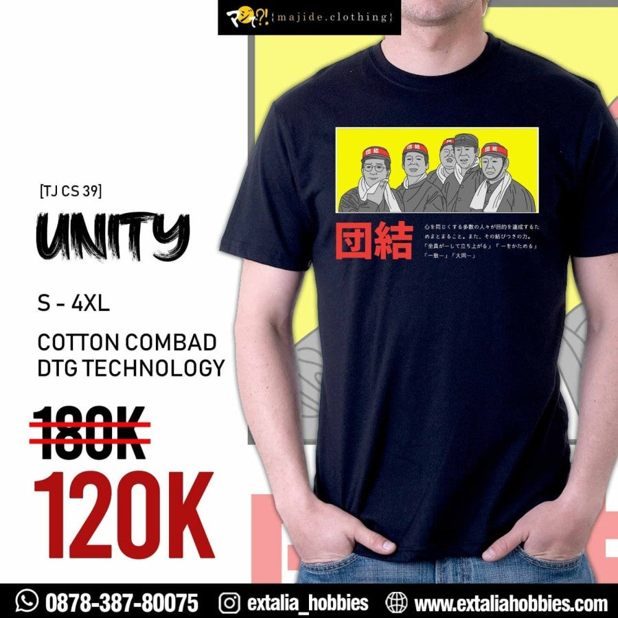 MAJIDE KAOS T-SHIRT JEPANG PREMIUM LIMITED EDITION - UNITY (BLACK / WHITE) MAJIDE KAOS T-SHIRT JEPANG PREMIUM LIMITED EDITION - UNITY (BLACK / WHITE)